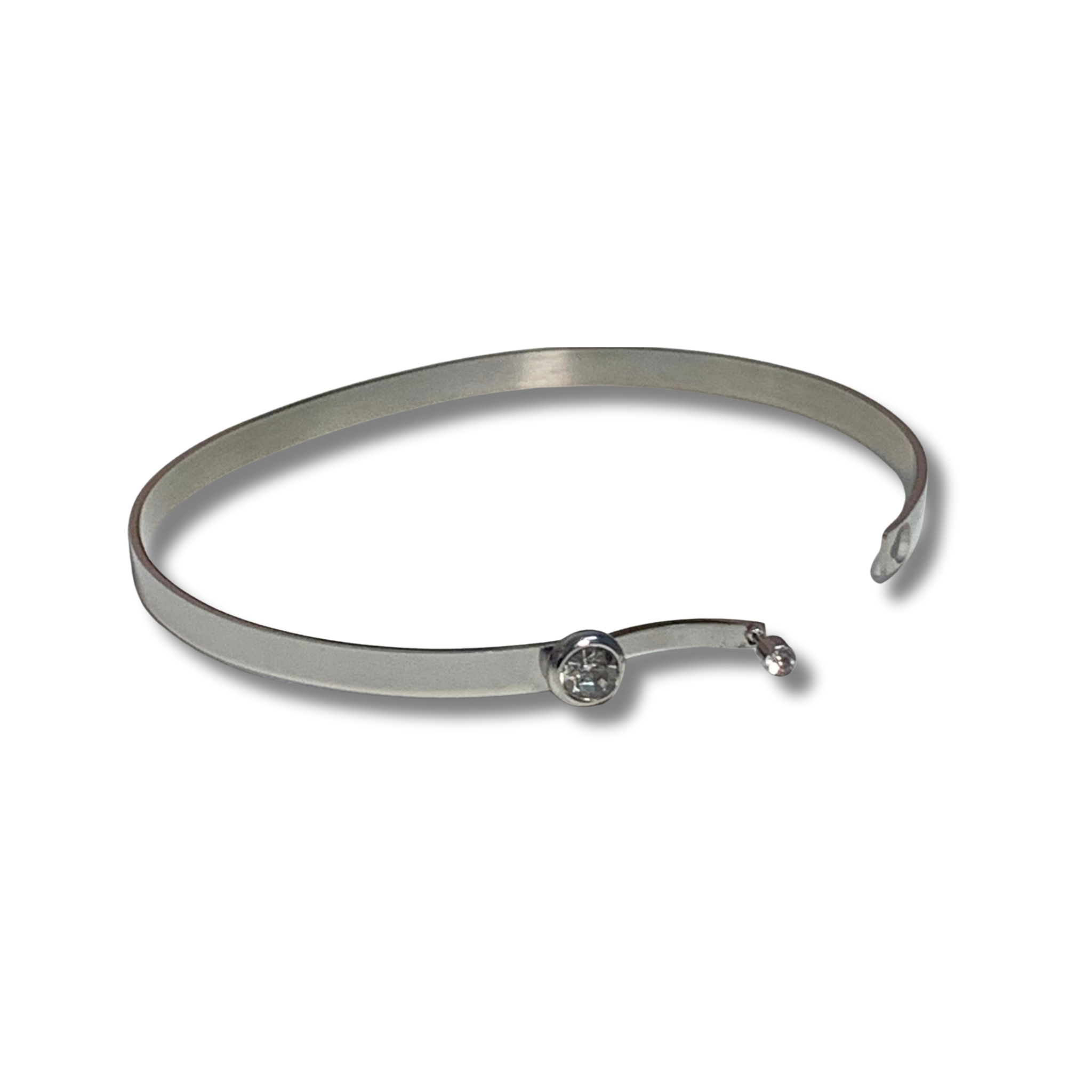 Brazalete - Doble Brillo Plateado