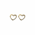 Aretes - corazón zirconia