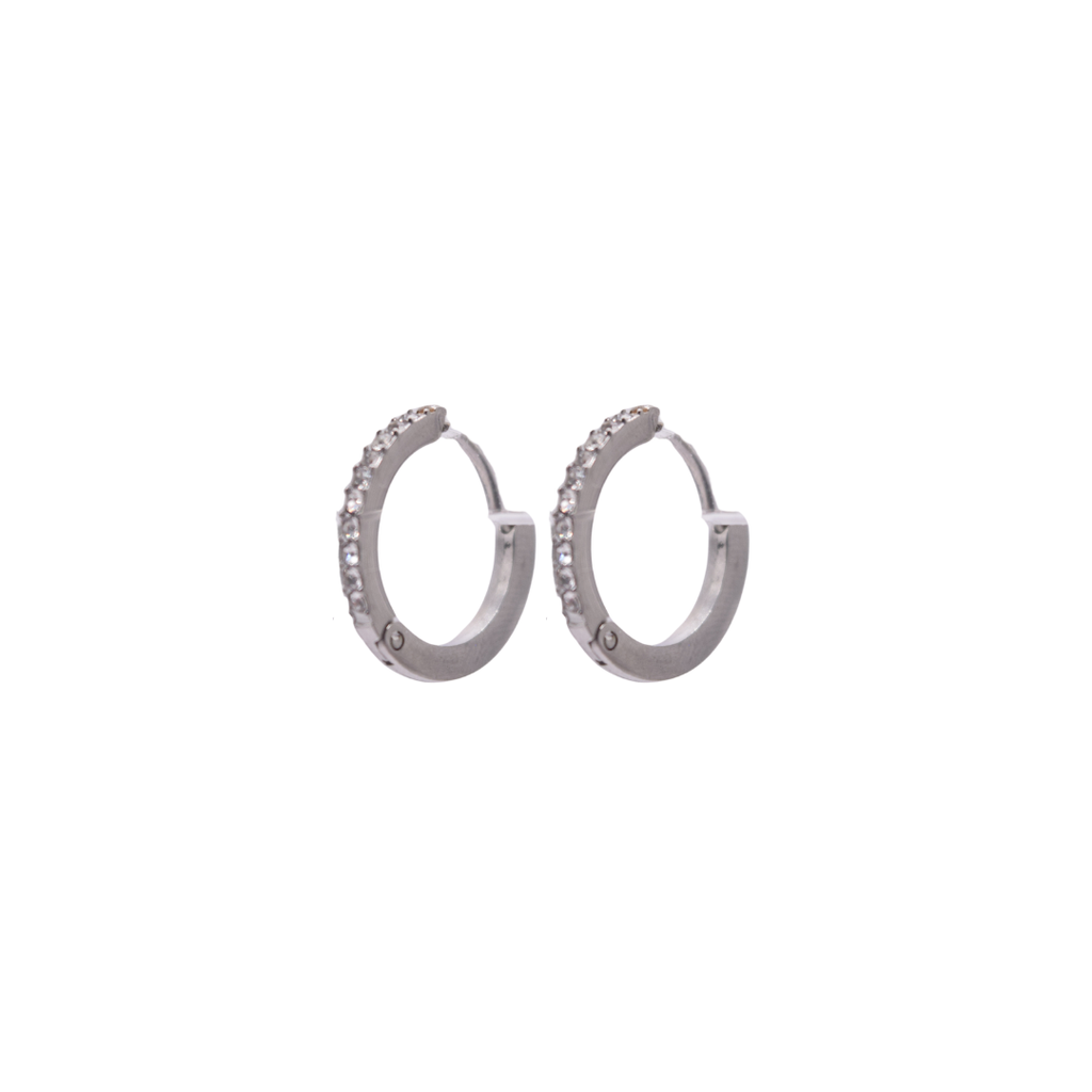 Hoops - Zirconia diario silver