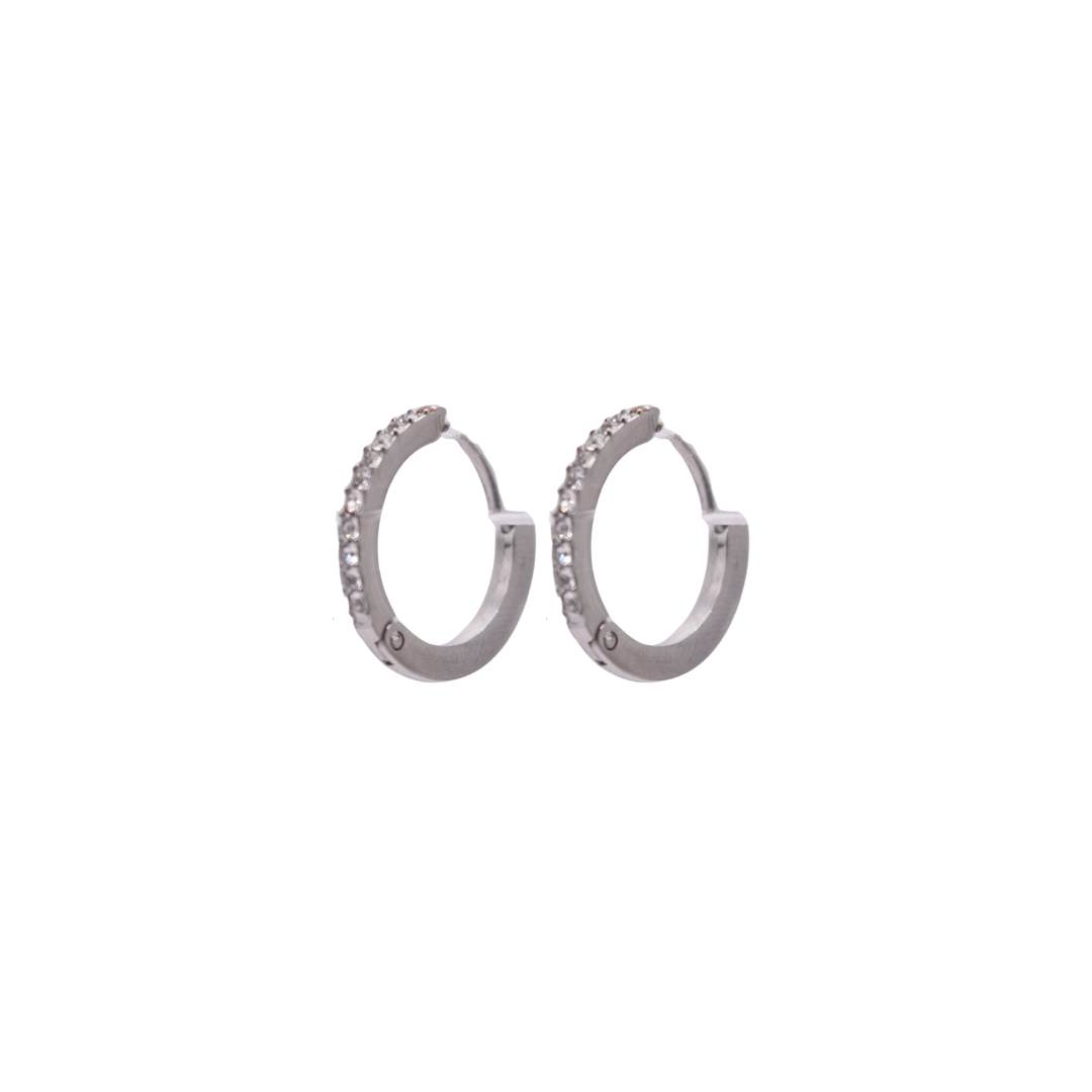 Hoops - Zirconia diario silver
