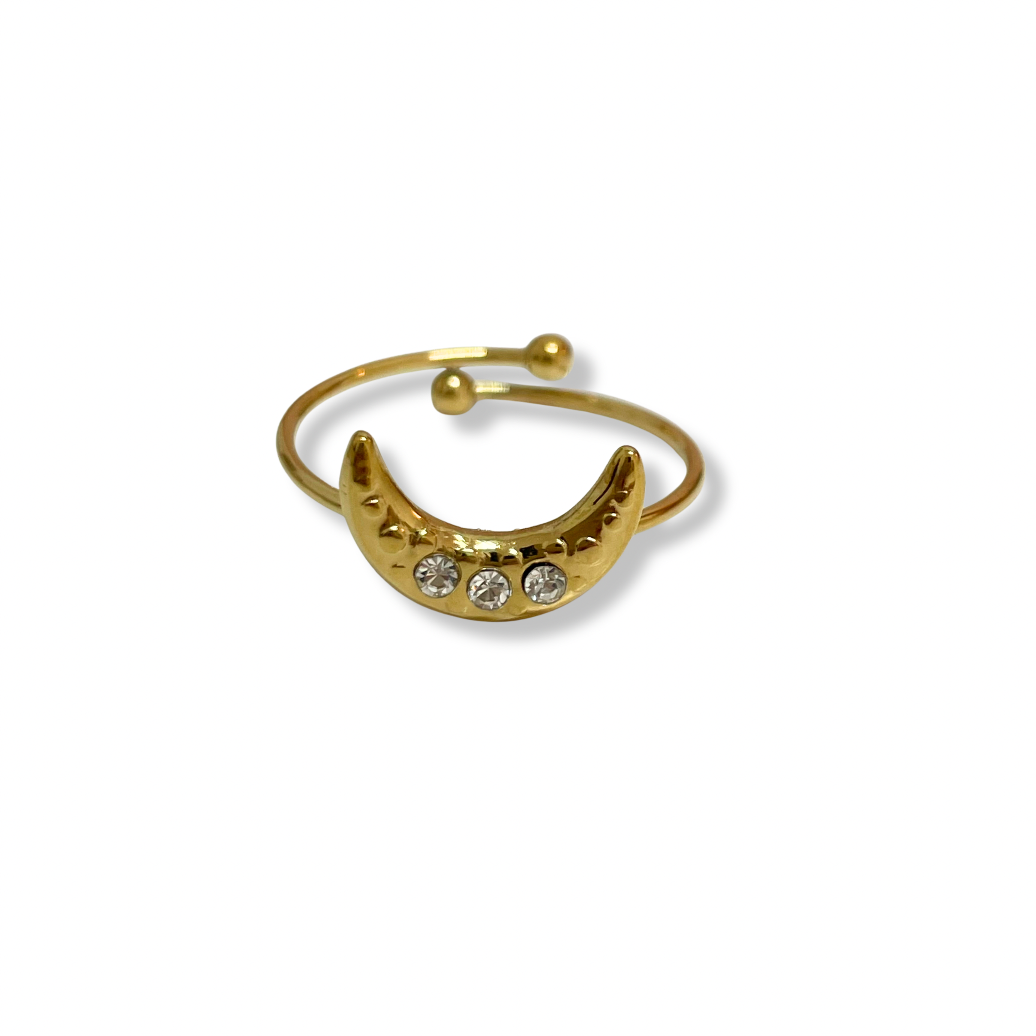 Anillo - luna zirconias