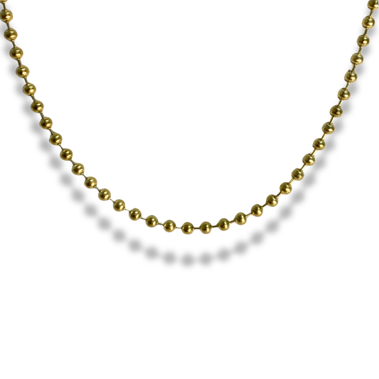 Cadena - Balines Grueso Dorado