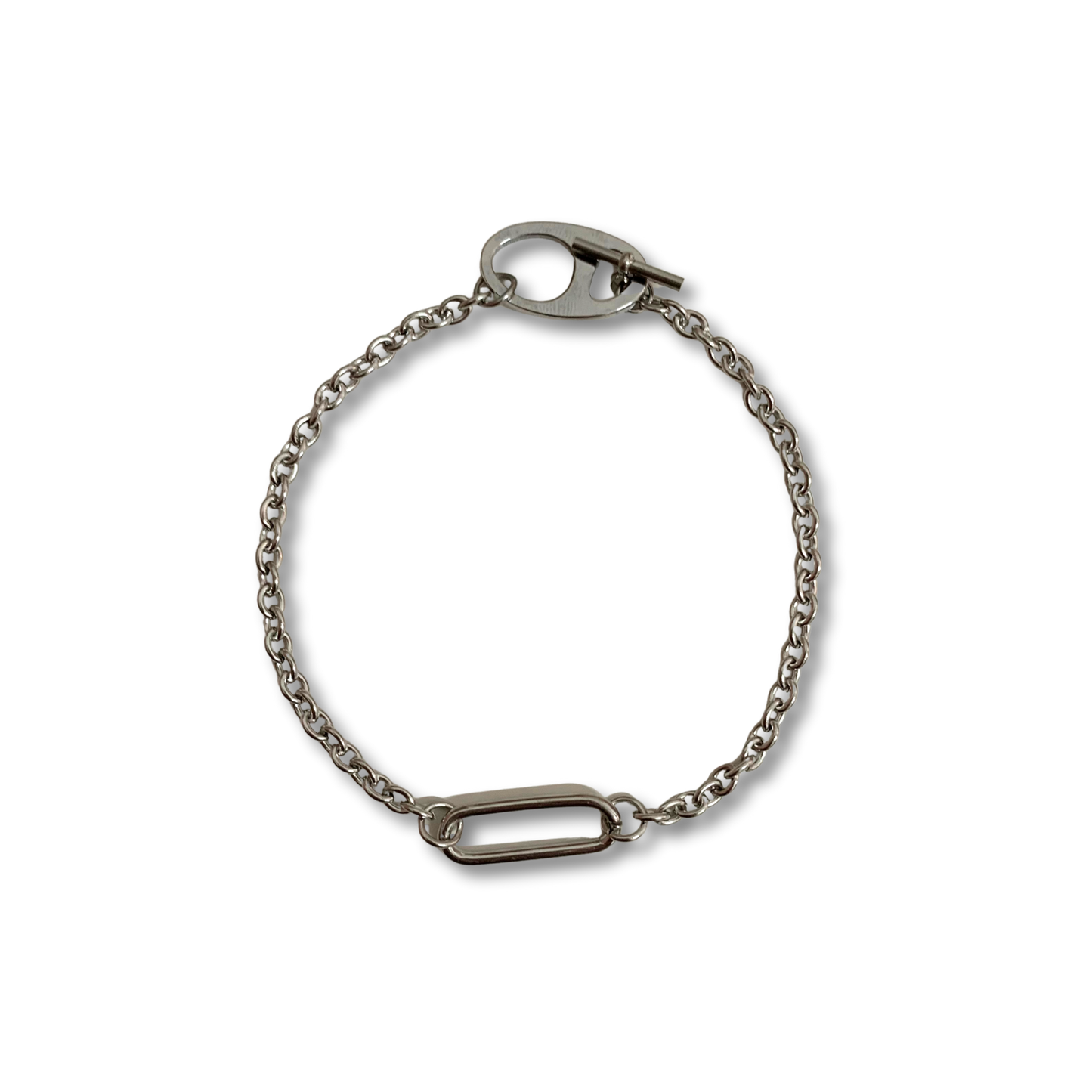 Pulsera - Rectangular T Plateado