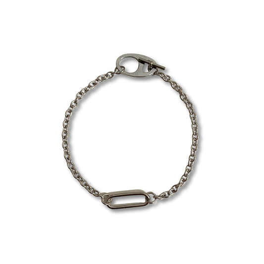 Pulsera - Rectangular T Plateado