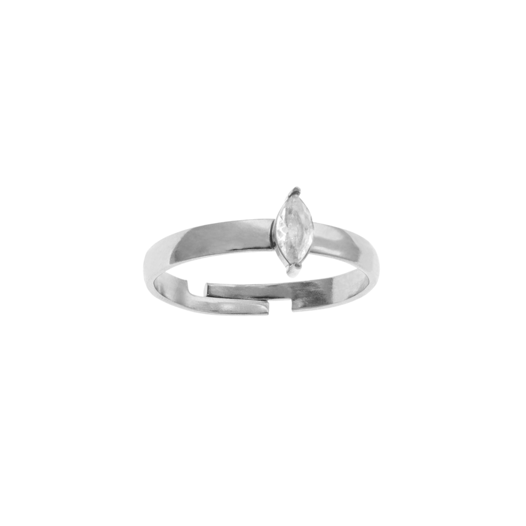 Anillo - Cristel plateado