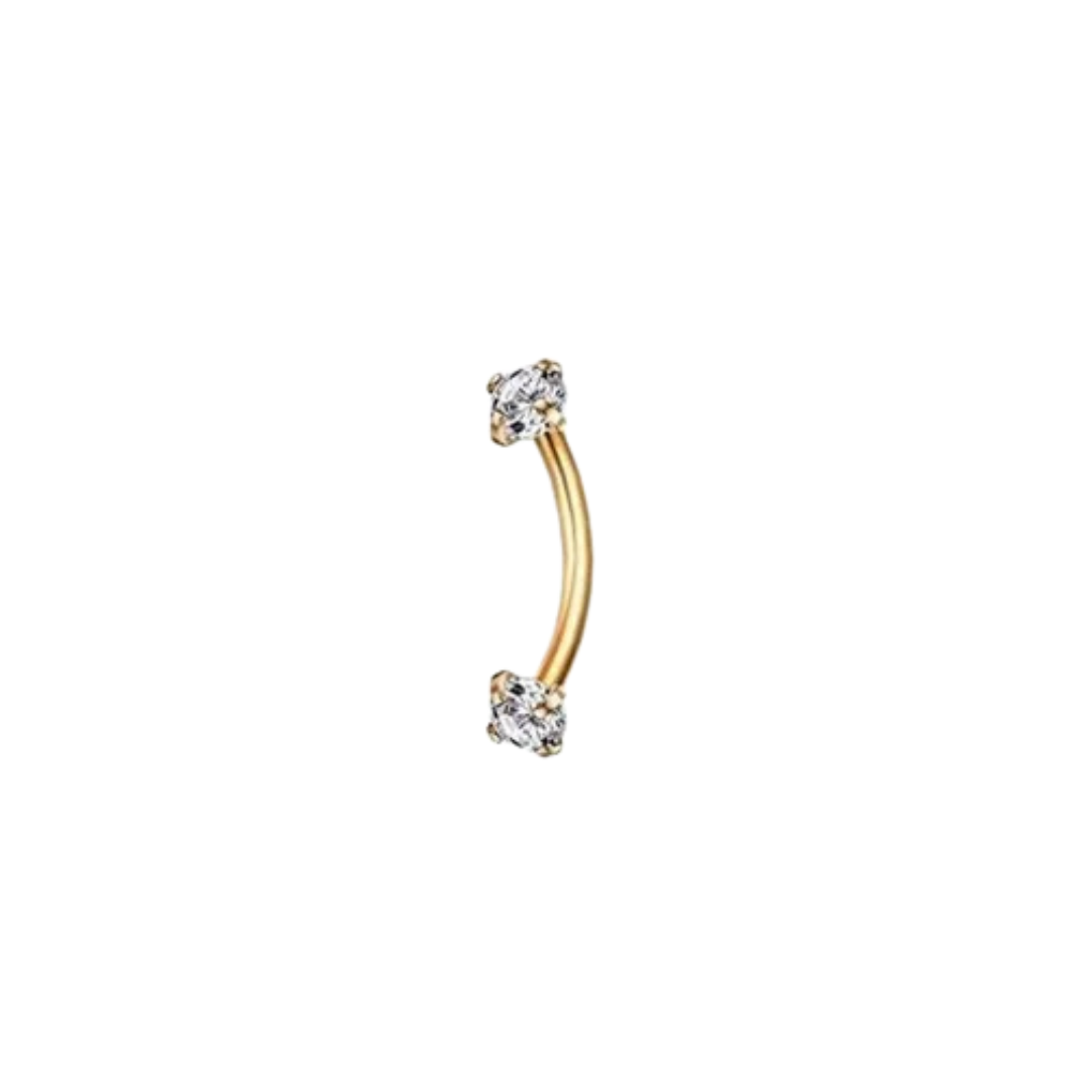 Rook - Zirconia doble dorado