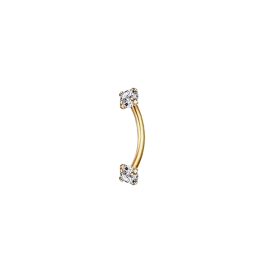 Rook - Zirconia doble dorado