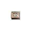 Charm italiano - Corazon rosa y zirconias