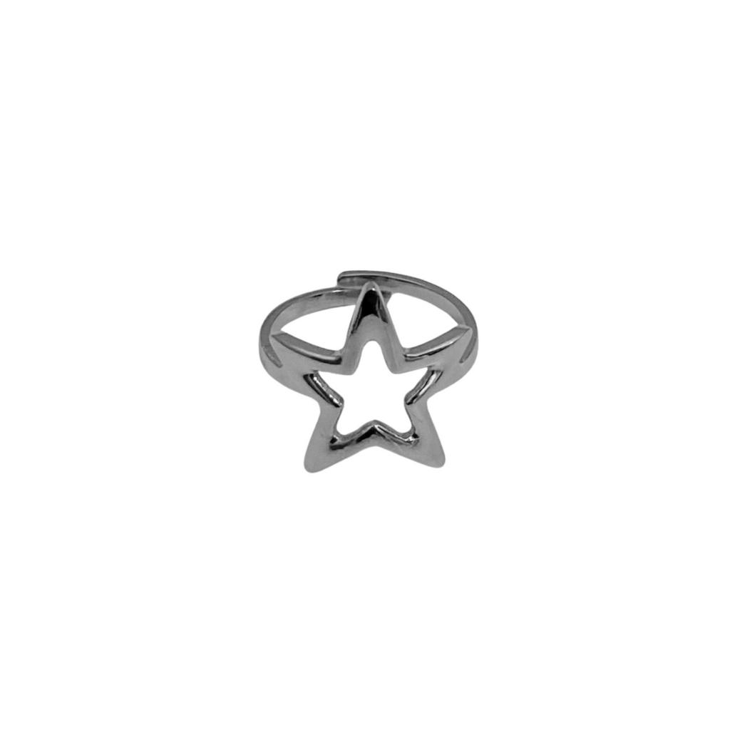 Anillo - Estrella plateada