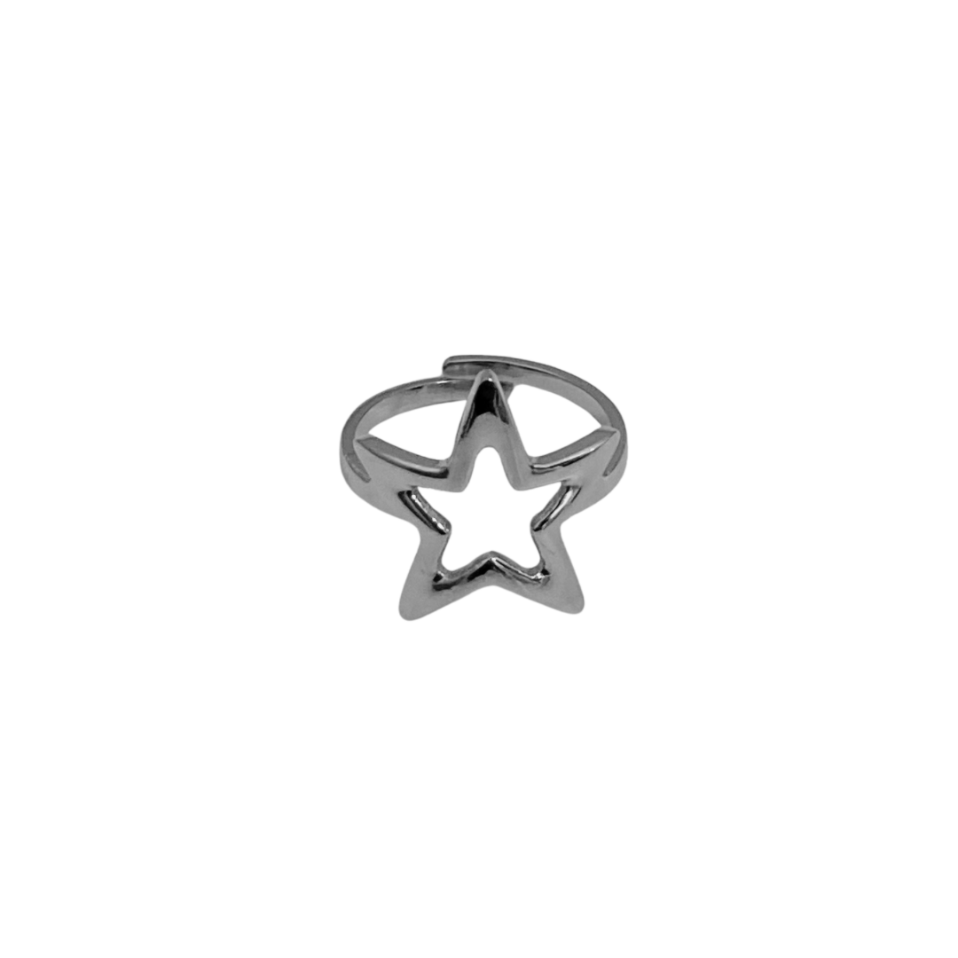 Anillo - Estrella plateada
