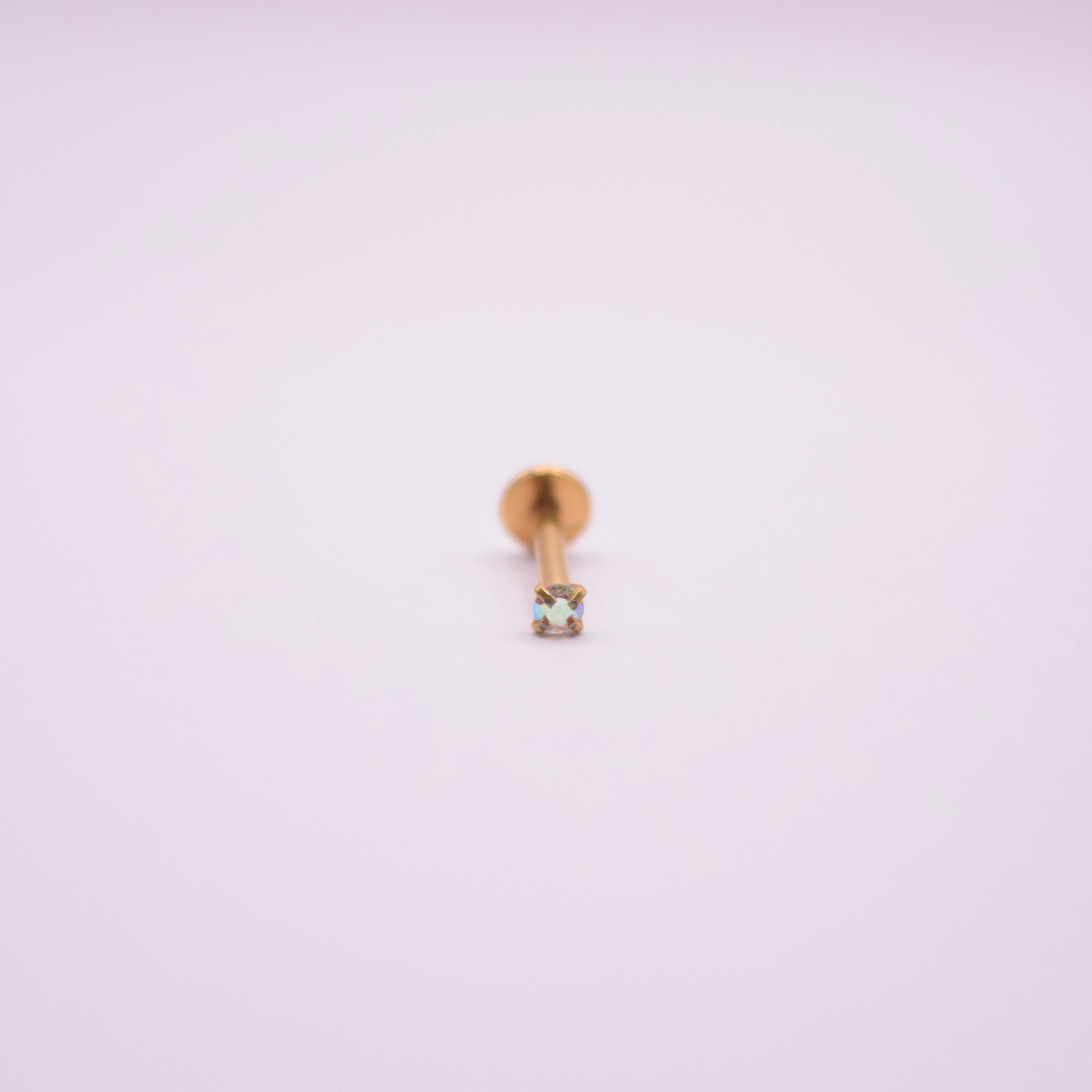 Labret -  Cristal Tornasol Blanco Mini