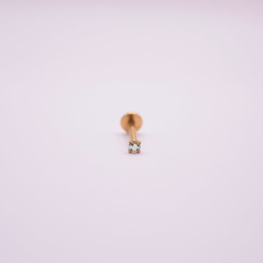 Labret -  Cristal Tornasol Blanco Mini