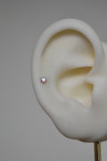 Labret - Corazón tornasol blanco mediano