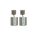 Aretes 3D - Pentágono Plateado