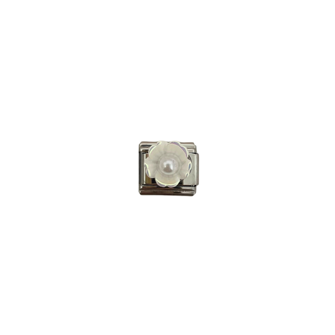 Charm italiano - flor blanca