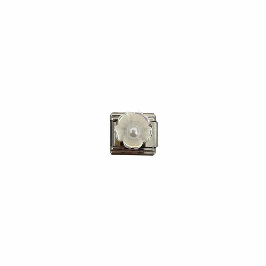 Charm italiano - flor blanca