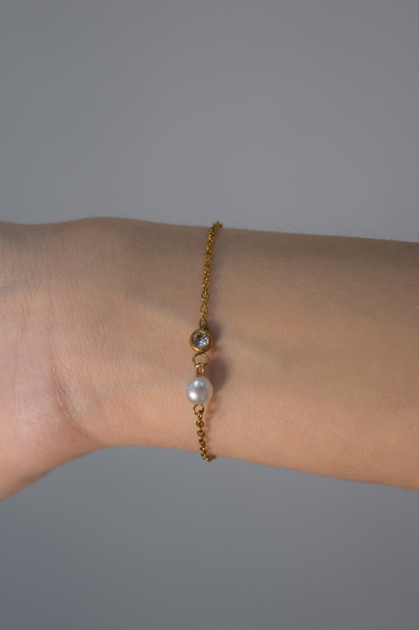 Pulsera - Zirconia y Perla