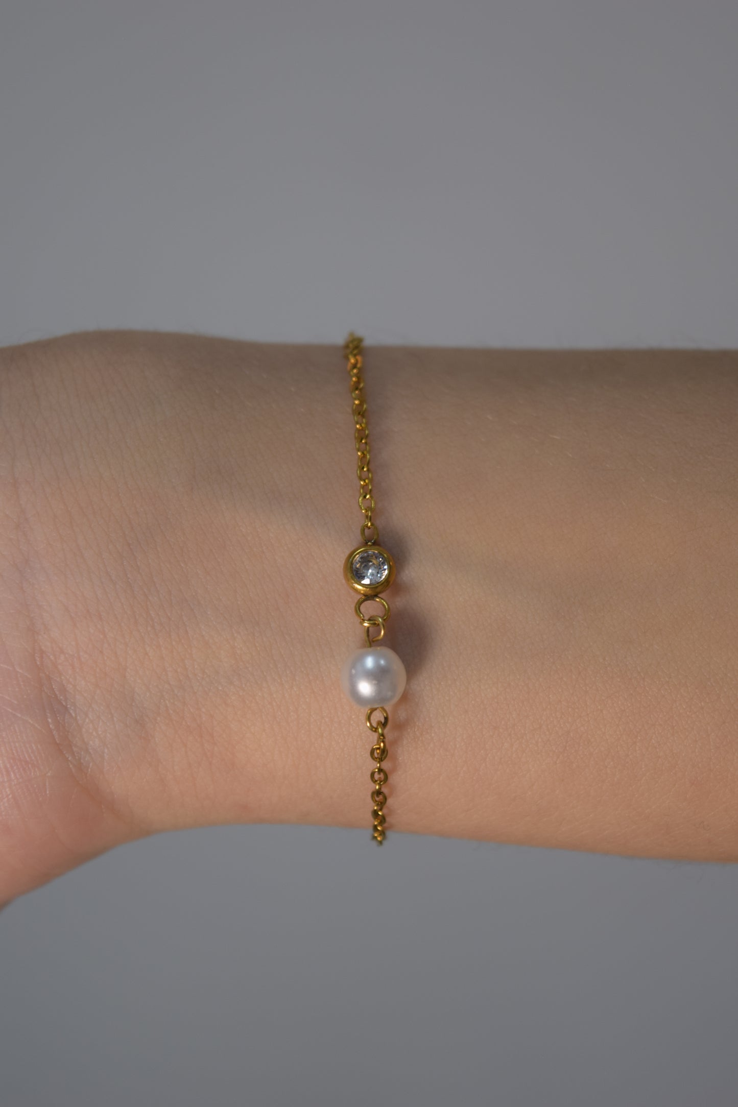 Pulsera - Zirconia y Perla