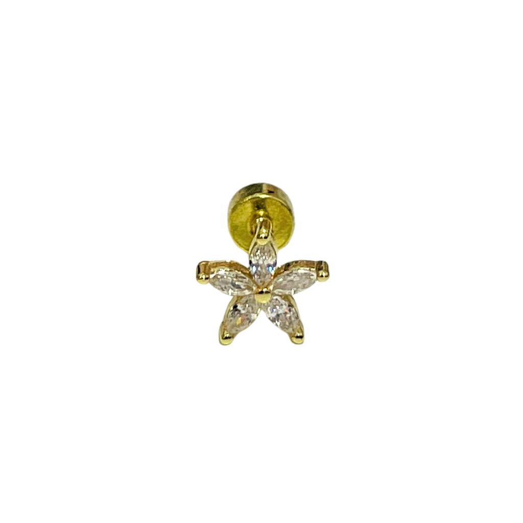Labret - Flor zirconias