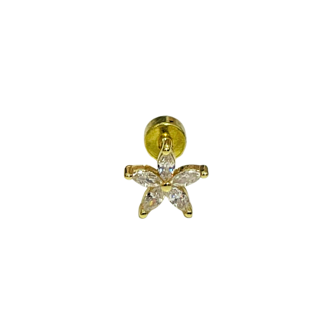 Labret - Flor zirconias