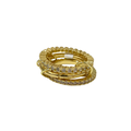 Anillo - triple dorado