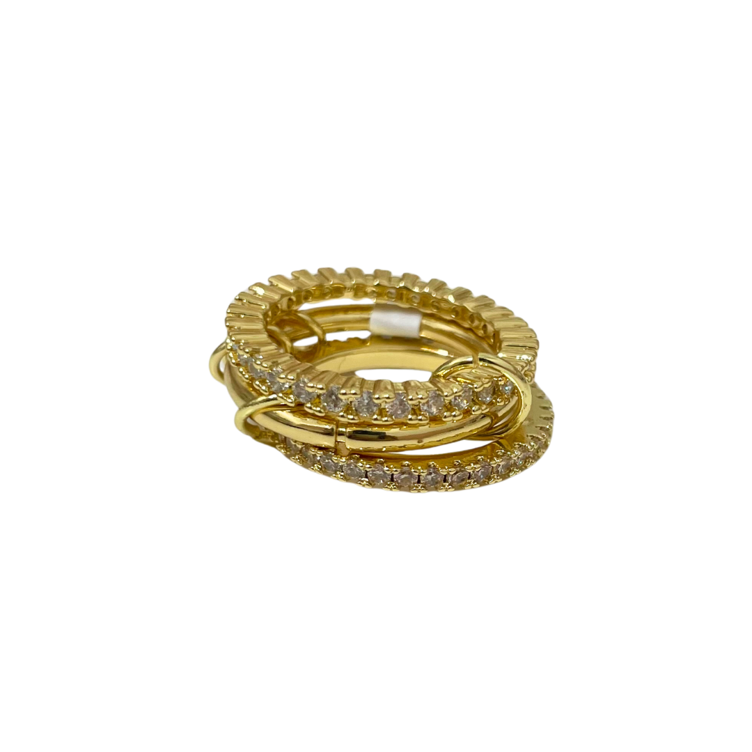 Anillo - triple dorado