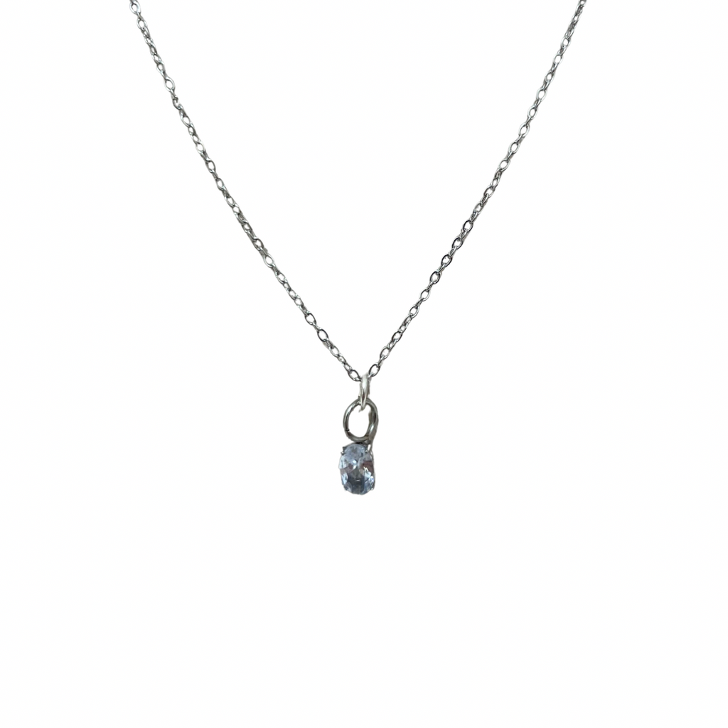 Collar - dije zirconia plateada
