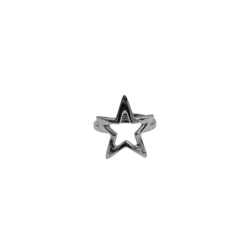 Anillo - Estrella plateada