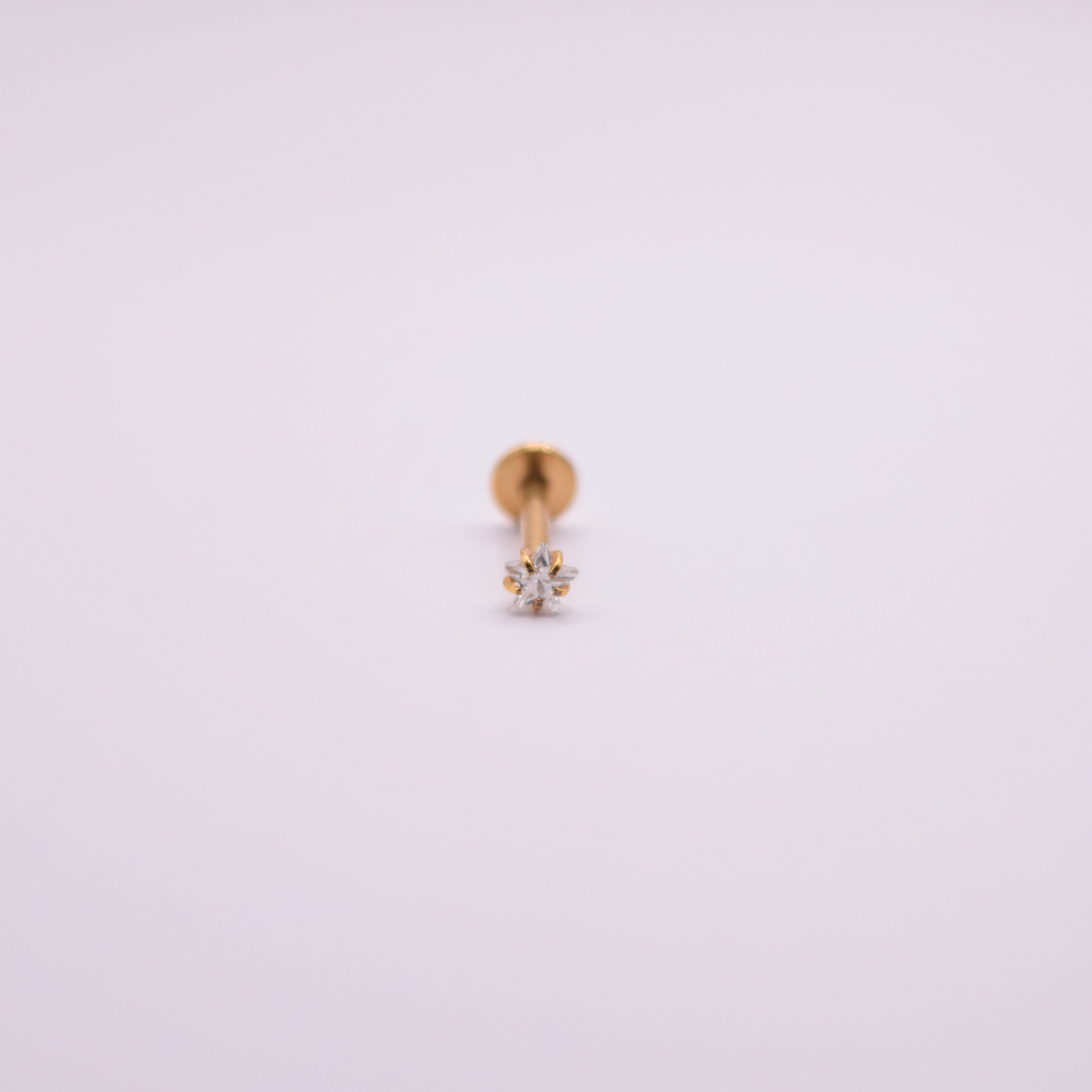 Labret -  Estrella Cristal Blanco mediano