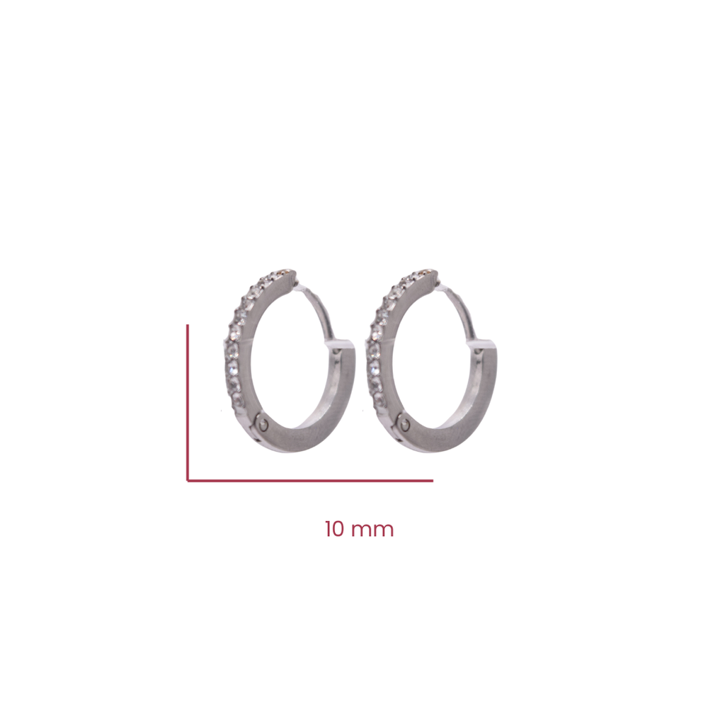 Hoops - Zirconia diario silver