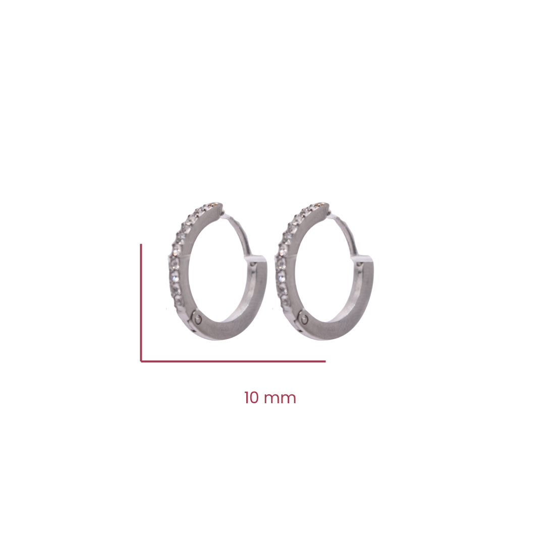 Hoops - Zirconia diario silver