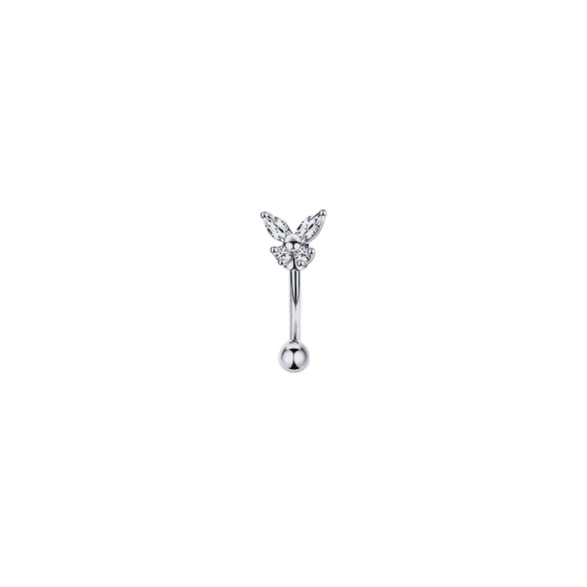 Rook / Navel -  Mariposa Silver