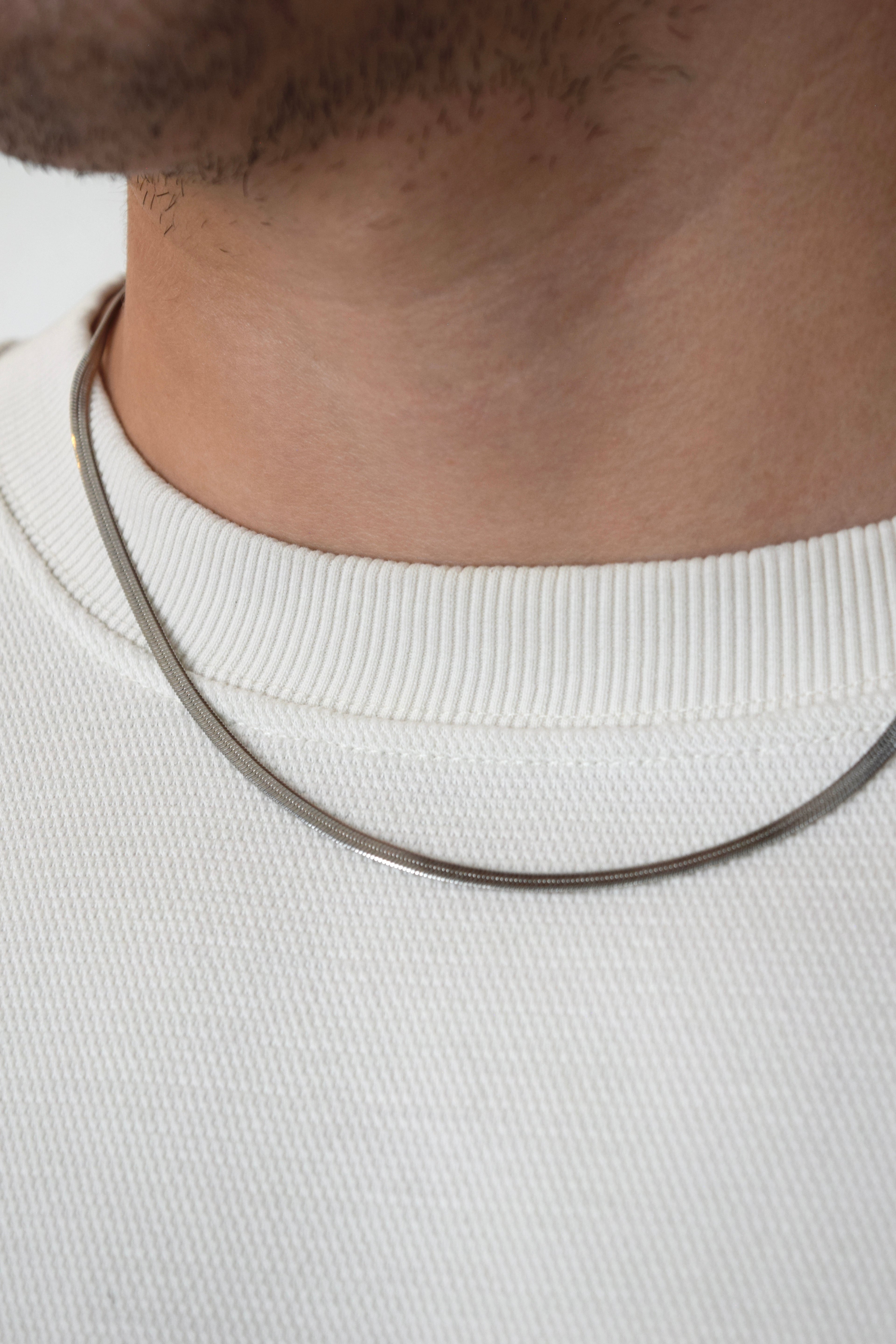 Cadena ajustable - snake silver