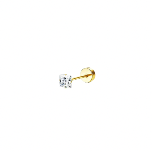 Labret - Rombo Zirconia Dorado
