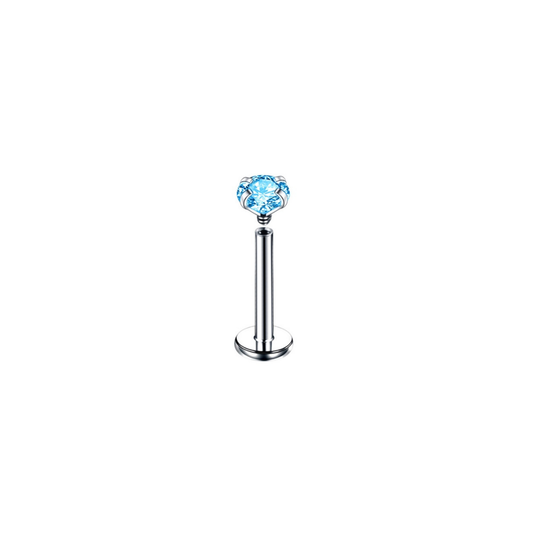 Piercing Labret - Zirconia Azul