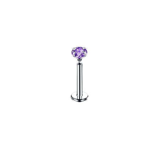 Piercing Labret - Zirconia Morado